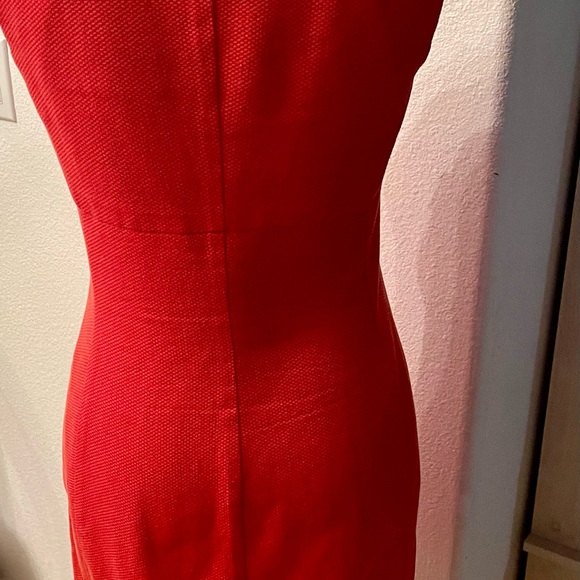Moda International red-orange dress size 6. Vintage. - Picture 4 of 4
